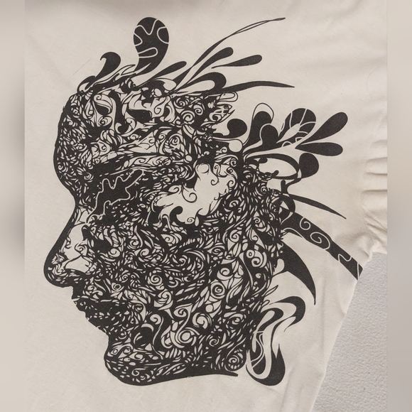 Graphic Tee - Woot! Shirt Mens XL White w/offset black screen printed graphic - Picture 1 of 5